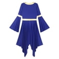 thumbnail image 6 of Haitryli Women Flared Sleeve Lyrical Liturgical Dance Dress Worship Costume Blue XXL, 6 of 7