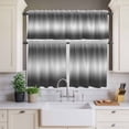 thumbnail image 2 of Gradient Green Curtain Valances Set Modern Minimalist Brown Green Ocean Beach Kitchen Curtains 36&nbsp;inch Length Rod Pocket Valance and Tiers 3 Piece Set Small Bedroom Bathroom Laundry Decor, 2 of 9