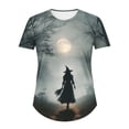 thumbnail image 5 of VKOYWKM Womens Halloween Shirts Plus Size Funny Witch Graphic Tees Short Sleeve Crew Neck Loose Fit Holiday Party T Shirts, 5 of 5