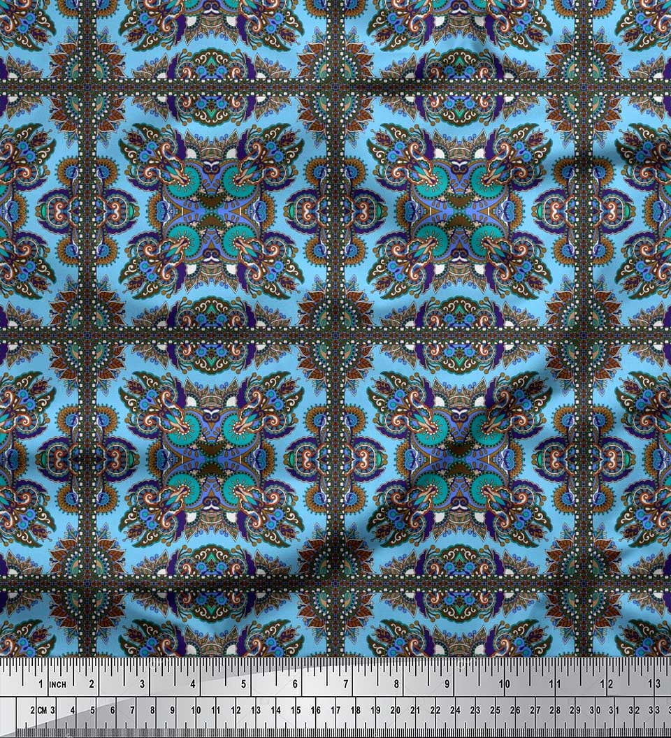 Mittoshop Paisley Patchwork Print Satin Cowl Neck Crop Cami main image 0