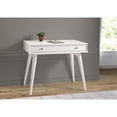 thumbnail image 4 of Camaflexi Mid Century Modern Desk Solid Wood Writing Table for Small Spaces, White, 4 of 8