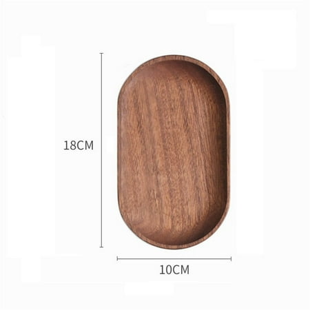 

Summer Clearance 2023! YOHOME Tableware Solid Wood Round Dessert Plate Japanese-Style Wooden Tray Snack Dried Fruit Candy Dish Classical Coffee Saucer