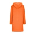 thumbnail image 5 of Efsteb Winter Fashion Dresses for Women 2025 Thick Fleece Dresses Long Sleeve Hoodies Dress Sweatshirt Thermal Dress (Orange,XL), 5 of 6