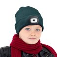 thumbnail image 3 of Gorro de montañismo con luz LED, 2 uds., gorro de punto con iluminación para correr, ciclismo y escalada, 3 of 5