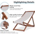 thumbnail image 6 of CL.HPAHKL Set of 2 Outdoor Beach Sling Chairs, Folding Patio Chair Adjustable Height, Portable Reclining Beach Chair for Beach Pool Side Balcony and Yard, Grey, 6 of 7