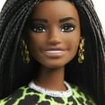 thumbnail image 5 of Barbie Fashionistas Doll #144 with Long Brunette Braids in Neon Animal-Print Top & Shorts, 5 of 7