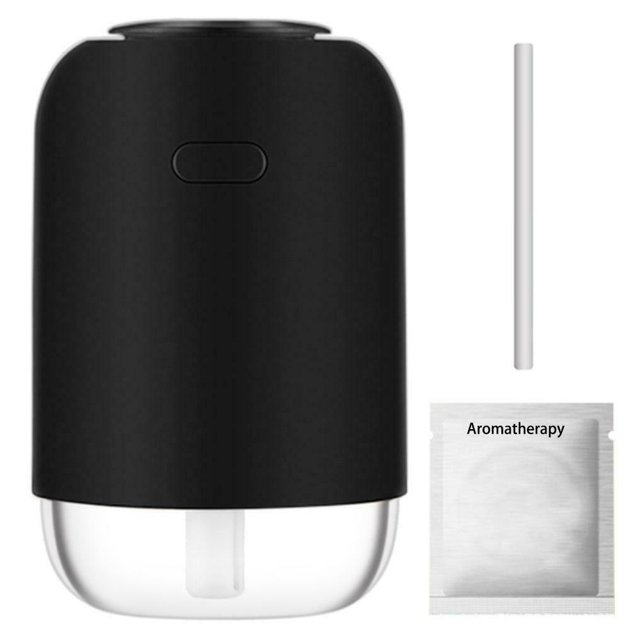 Humidificador de aire USB Lámpara de noche Humidificador de niebla Máquina de humidificación doméstica de luz de 7 colores 260ml, Negro Yuarrent HA005304-01B