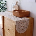 thumbnail image 3 of WCHUANG Handmade Crochet Cotton Table Runner Lace Doilies Doily Oval Dresser Scarves, 3 of 3