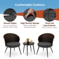thumbnail image 4 of Gymax 3PCS Rattan Patio Bistro Set Outdoor Conversation Furniture Set w/ Seat Cushions, 4 of 6