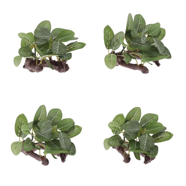4 Piezas De Plantas De Resina De Hábitat De Para Dragones , , Y Serpientes