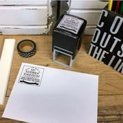 Personalized Square Self Inking Rubber Stamp - From the Desk of Johnson