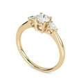 thumbnail image 2 of solitaire jewels 1CT Round Moissanite 3 Stone Engagement Ring For Women, 14K Yellow Gold, 2 of 5