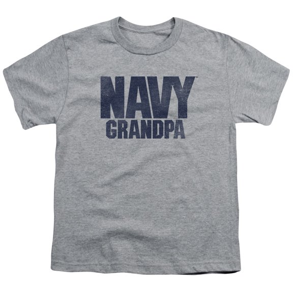 Navy - Grandpa - Youth Short Sleeve Shirt - X-Large