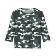 thumbnail image 4 of Ugoldhm Girls Tops Crewneck Camouflage Graphic Casual Shirts Summer Fall Cotton Tees 3-12 Years, 4 of 6