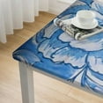 thumbnail image 5 of HAOXIT  Blue Square Tablecloth, Handblock Print Floral Table Cloth for Kitchen Dining Linen I Parties, Weddings, Outdoors 46*46, 5 of 8