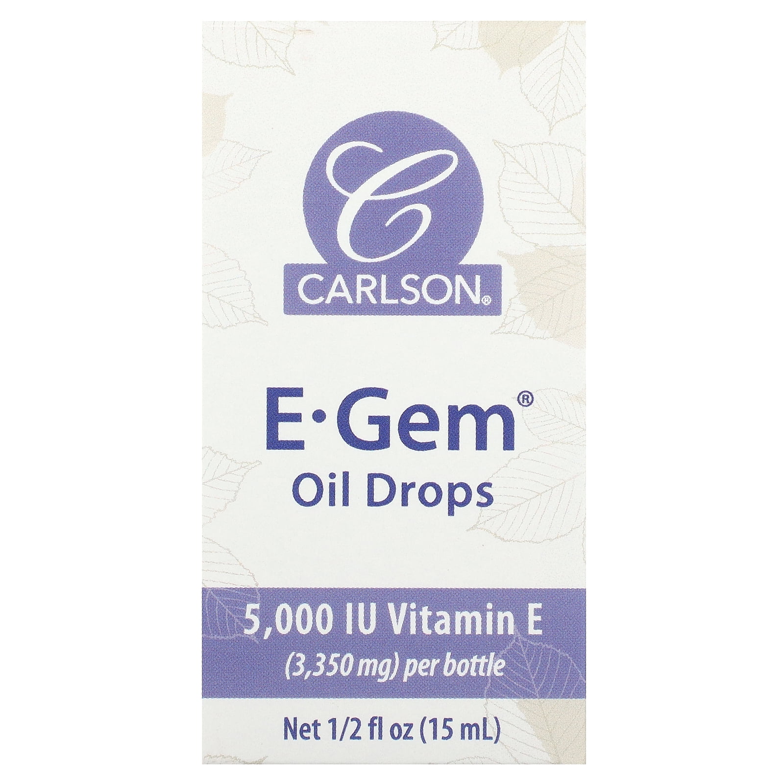 E-Gem Oil Drops by Carlson Labs - 0.5 Fluid Ounces