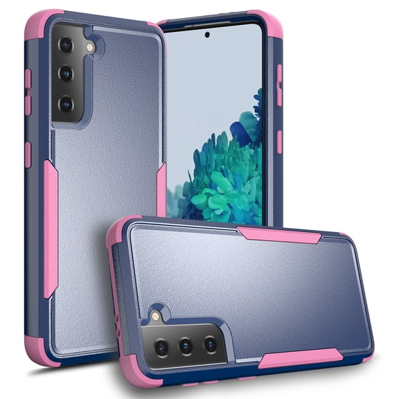 Galaxy S21 Plus SM-G996 Case , [ Blue   Pink ] Shockproof Heavy Duty Armor Protective Phone Cases Hard Rugged Bumper Cover for Samsung Galaxy S21   Plus SM-G996