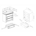 South Shore Angel Changing Table and 4Drawer Chest Set, Espresso