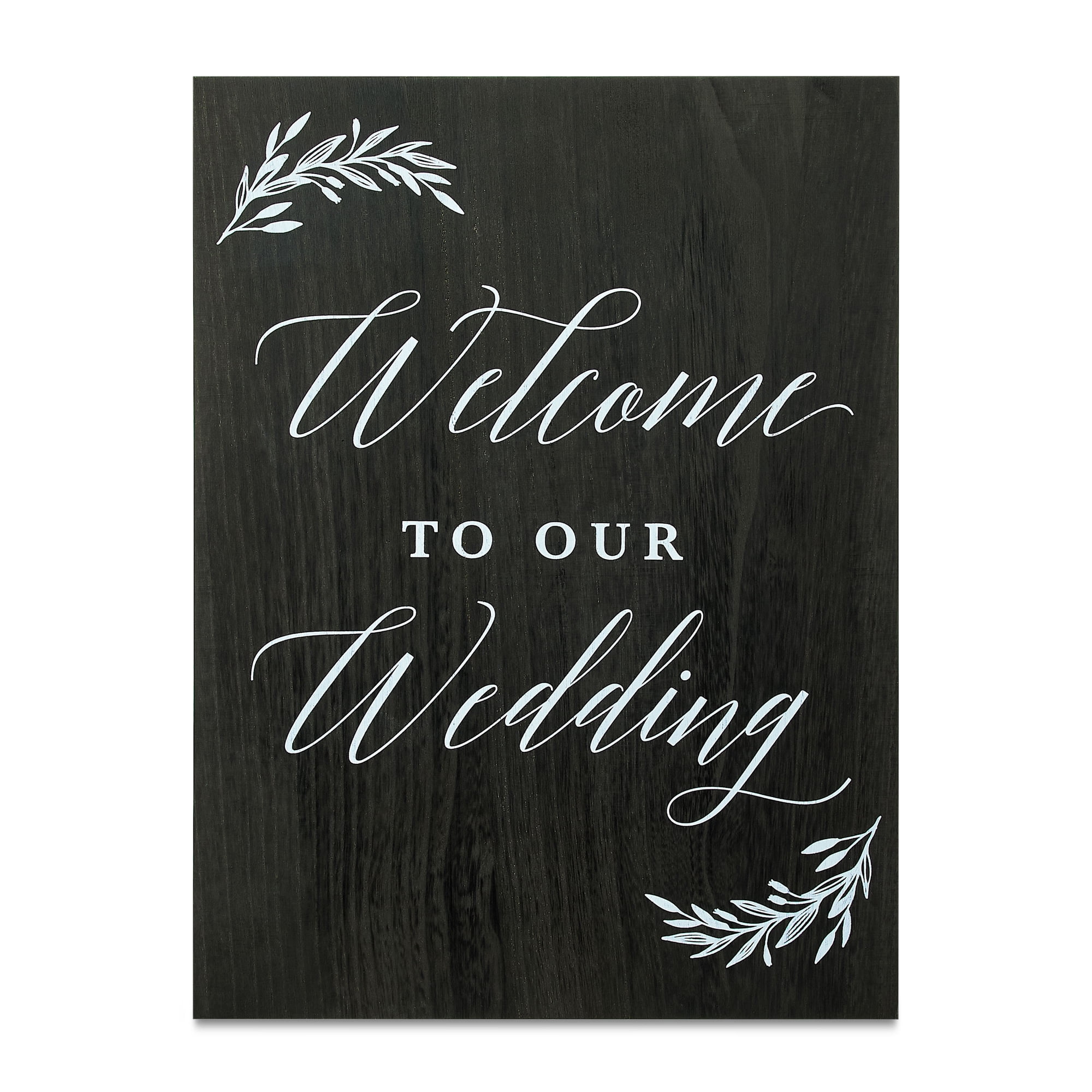 Way To Celebrate Welcome to Our Wedding Sign, Black, 12 in x 16 in