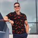 thumbnail image 4 of Fotbe Red Hot Chili Camiseta Polo de Golf para Hombre con Estampado – Camisa Deportiva Transpirable con Cuello Abotonado-Small, 4 of 6