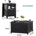 thumbnail image 2 of Joaxswe 3 Pcs Coffee Table Set with Storage, 31.5" Farmhouse Square Wood Coffee Tables for Living Room, 2 Side Table with Power Outlets, Black, 2 of 10
