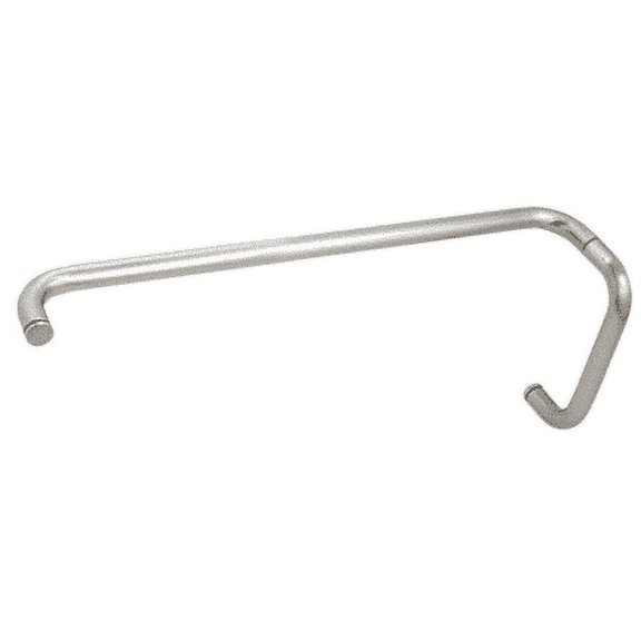CRL BMNW8X24SC Satin Chrome 8" Pull Handle and 24" Towel Bar BM Series Combination Without Metal Washers