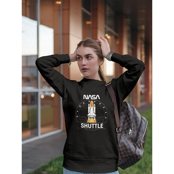 NASA Nasa Space Shuttle Design Sweatshirt Women -NASA Designs, Female 5X-Large