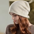 thumbnail image 5 of vnanda Adjustable Drawstring Hat Women's Adjustable Drawstring Beanie Hat Super Soft Elastic Solid Color Cold-proof Winter Warm Hat Solid Color Beanie Hat, 5 of 8