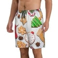 thumbnail image 2 of Naloa Christmas Gingerbread Cookies Men's Beach Shorts, Surfing shorts, Swim trunks, Quick Dry Swim Trunks for Surfing Beach Fun - 3X-Large, 2 of 9