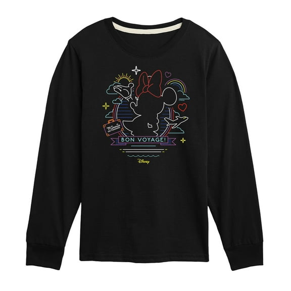 Disney - Minnie Mouse - Cruise Ready - Bon Voyage - Youth Long Sleeve Graphic T-Shirt