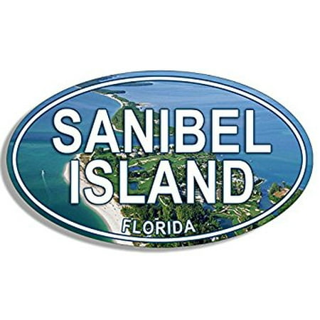 OVAL Sanibel Island Sticker Decal (florida fl island cape) 3 x 5
