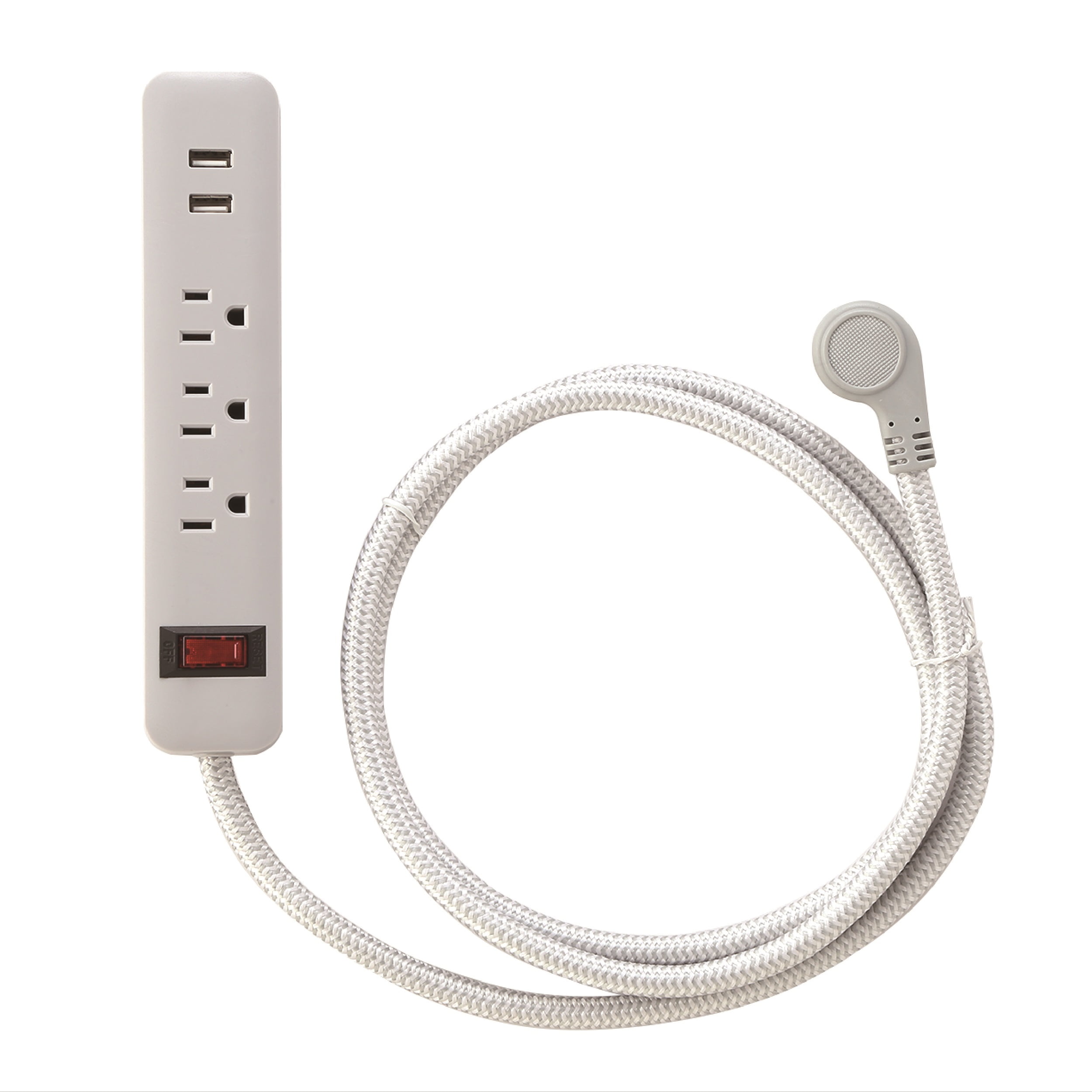 Link2Home Power Strip Surge Protector, 5ft Extension Cord, 3 Outlets Power Strip, 2 USB Ports, 2