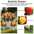 thumbnail image 6 of Memorial Flowers Verdsylv Large Artificial Cemetery Flower Saddle - Memorial Silk Flowers for Outdoor Grave Decor - Lifelike Tombstone Arrangement - Weather-Resistant Tribute, Grave Arrangement, 6 of 9