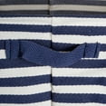 thumbnail image 4 of DII Round Modern Woven Cotton Small Stripe Laundry Bin in Blue (Set of 2), 4 of 4