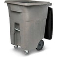 thumbnail image 2 of 96 Gallon Heavy Duty Trash Can with Wheels and Casters, Large Outdoor Rolling Garbage Bin with Lid, Durable Waste Container, Gray, 2 of 4