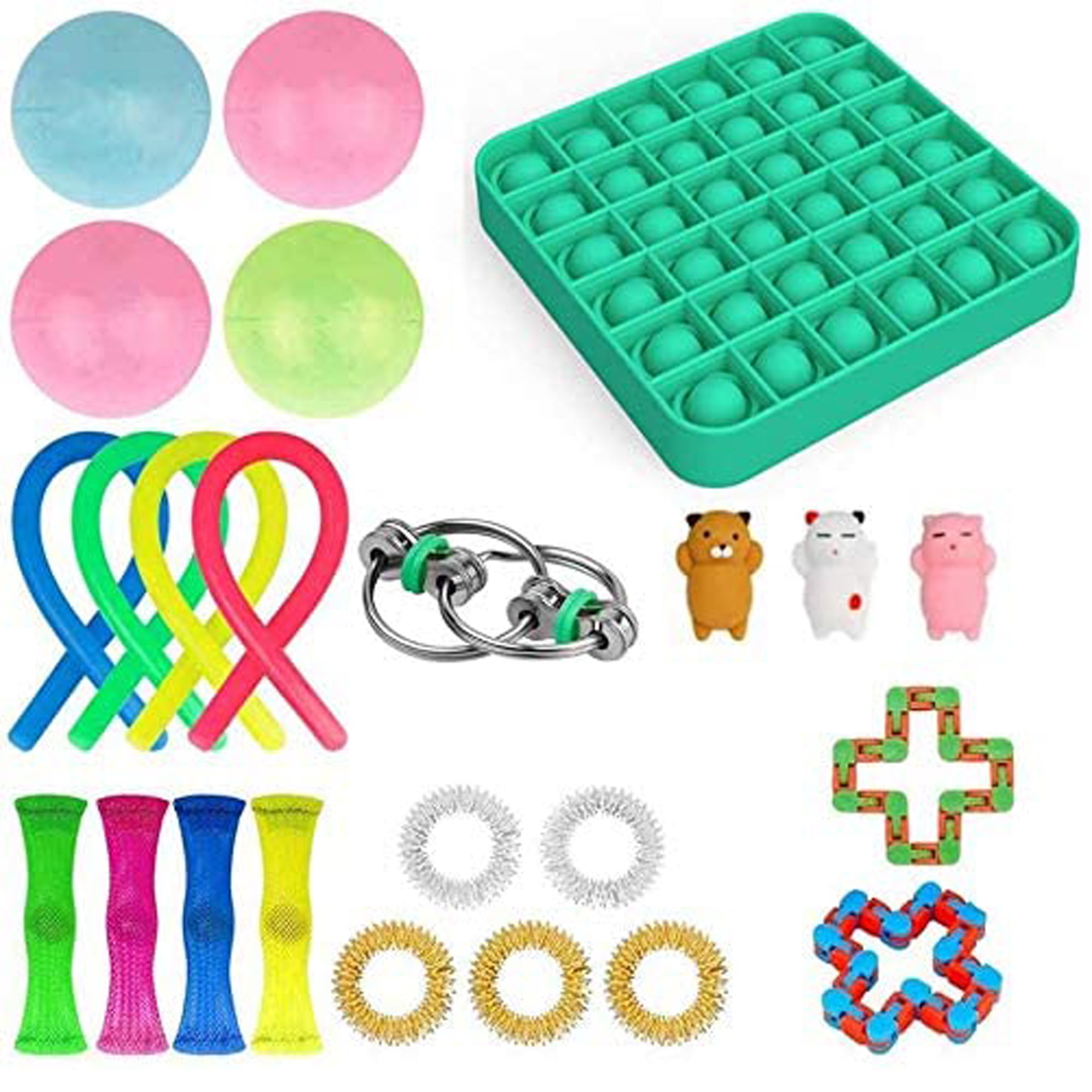 100Pack Fidget Toys Set Sensory Tools Bundle Stress Relief Hand Kids Adults Toy 