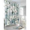 thumbnail image 3 of Fsddascl Flower Floral Shower Curtain Set - Standard 72" x 72" Washable Bathtub Curtain with 12 Hooks, Botanical Spring Meadow Blooms Wildflower Waterproof Fabric Stall Shower Curtains for Bathroom, 3 of 6
