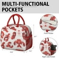 thumbnail image 6 of Lunch Bag Lunch Box for Women Reusable Insulated Lunch Bags,Water-Resistant Red on White Lobster Cooler Lunch Tote Bag, Large Capacity for Work Travel Picnic, 6 of 6