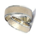 thumbnail image 3 of Pompeii3 14K Gold Matching Two Tone Hammered Wedding Band Set Men and Women, 3 of 5