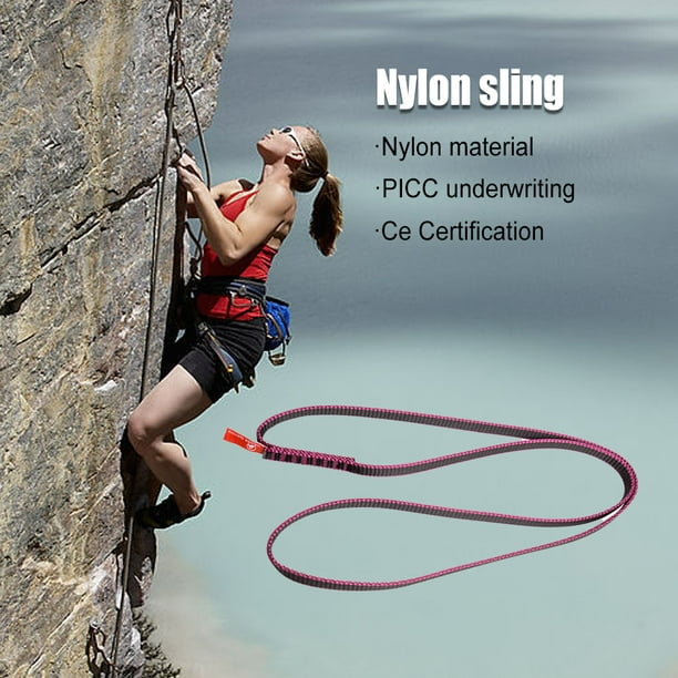 Rock Climbing Rope Professional Simple Safety Sling Sturdy Safe Protection  Convenient Wear-resistant Webbing Fall Prevention Protection Gear for Body