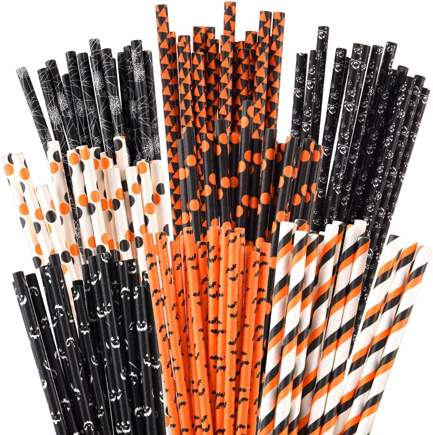 100 Regular Drinking Straws Weddings White Party 20 CM Long Straw