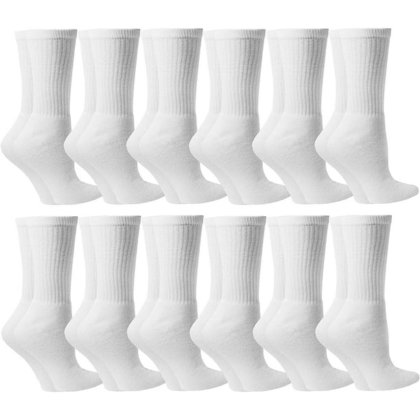 Wholesale Socks Deals 12 Pairs Value Pack of Wholesale Sock Deals Womens Cotton Crew Socks