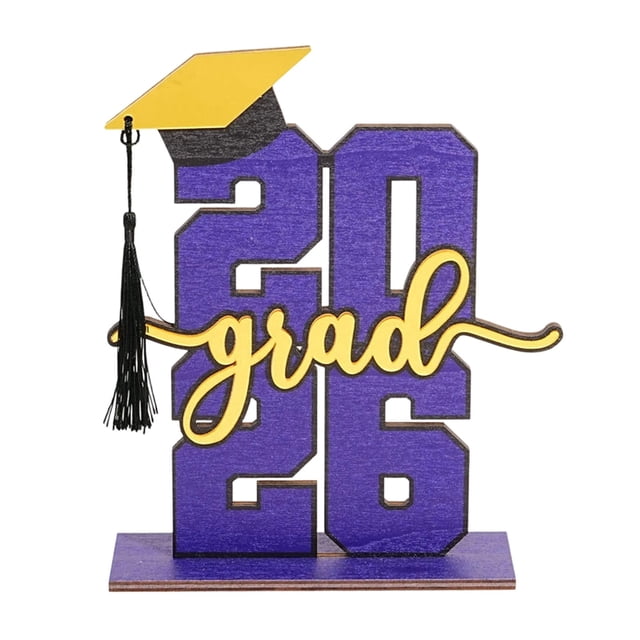 2026 Graduation Party Decorations Setting Wooden "Congratulations On Graduation" Sign Suitable for Tiered Trays High School and College Party Decoration