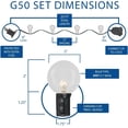 thumbnail image 2 of G50  String Lights with 25 Clear  Bulbs Outdoor Cafe Hanging Lights White Wire - 25 Feet, 2 of 6