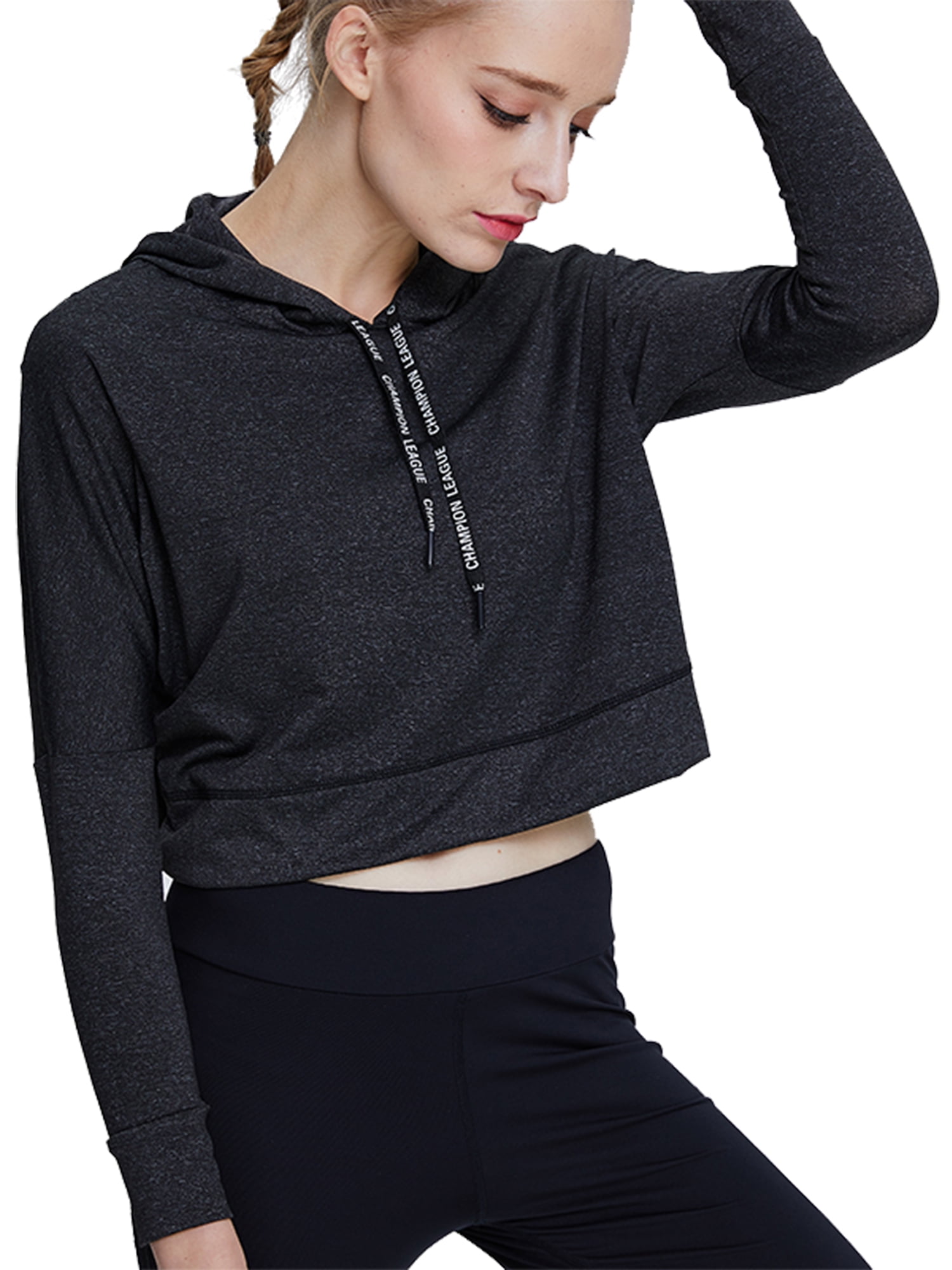 crop sports hoodie