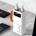 thumbnail image 2 of Misty 70000mAh Solar Power Bank Fast Charger Large Capacity Portable Mobile External Battery White, 2 of 6