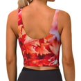 thumbnail image 3 of Lsque Autumn Maple Leaves Printed Women'S Sports Bra, Compression, Moisture Wicking, High-Impact Sports Bra For Women,Supportive sports bra-X-Large, 3 of 9