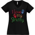 thumbnail image 3 of Inktastic I Love My Granny Women's Plus Size V-Neck T-Shirt, 3 of 5