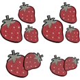 thumbnail image 1 of 6 Pieces Strawberry Applique Patches Embroidered Iron On Patches Cute Jean Patches Strawberry Red Appliques Funny Clothing Patches For Kids Vest Jacke, 1 of 4