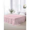 thumbnail image 5 of Pink Morocco Full Size Flat Sheet, Wrinkleproof & Fadeproof Cooling Flat Bed Sheet Only, Geometric Leaf Diamond Lattice Abstract Breathable Soft Bedding Top Sheets 81 x 96 Inches, 5 of 8